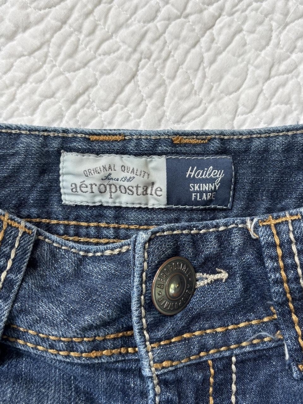 Aeropostale Hailey Skinny Flare Women’s Jeans - Dark Blue Denim